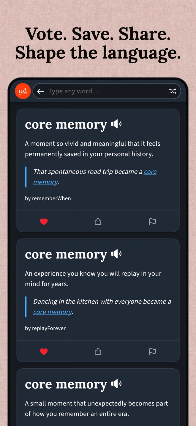 Community voting controls in Urban Dictionary